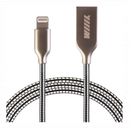 Кабель WIIIX CB850-U8-Z-10B USB-Lightning черный цинк 1м